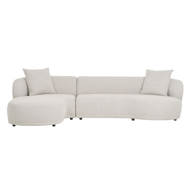 MALIBU-Divano angolare destro in tessuto beige