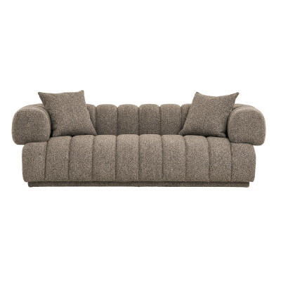 OXFORD-3-Sitzer-Sofa aus taupefarbenem Chenille-Stoff