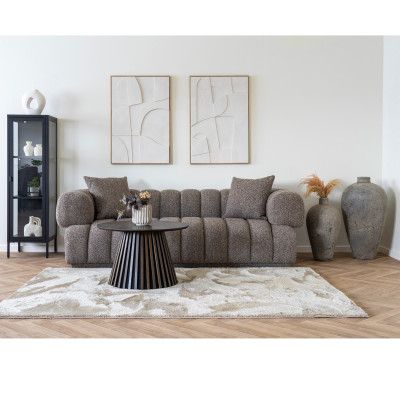 OXFORD-3-Sitzer-Sofa aus taupefarbenem Chenille-Stoff