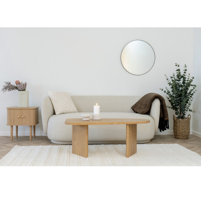 DAYTON-25-Sitzer-Sofa in sandfarbenem Stoff