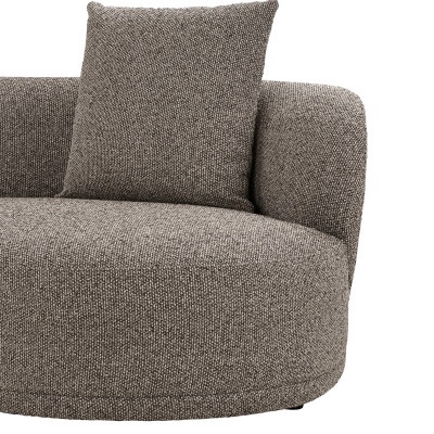 MALIBU-Canapé d'angle gauche en tissu taupe