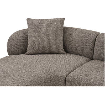 MALIBU-Canapé d'angle gauche en tissu taupe