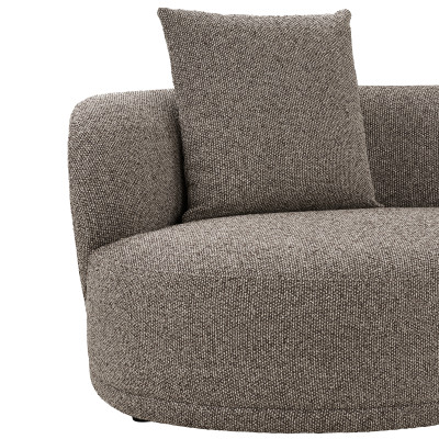 MALIBU-Canapé d'angle droit en tissu taupe