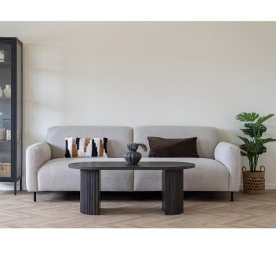 SOHO-3-Sitzer-Sofa aus grauem Bouclé-Stoff