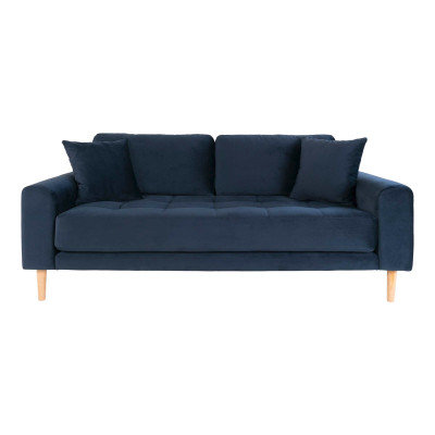 FRED- Canapé 2,5 places en velours Dark blue