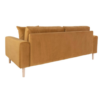 FRED-25-Sitzer-Sofa in senfgelbem Samt