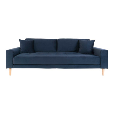 FRED-3-Sitzer-Sofa in dunkelblauem Samt