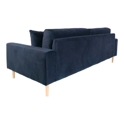 FRED-3-Sitzer-Sofa in dunkelblauem Samt