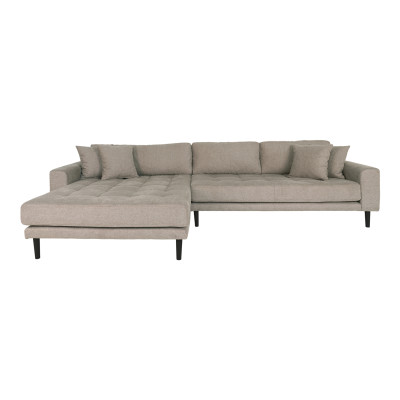 FRED-Ecksofa mit Chaiselongue links in taupefarbenem Stoff