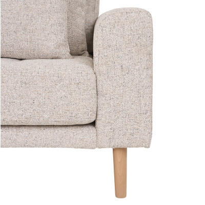 FRED-Sofá esquinero izquierda tapizado en tela beige