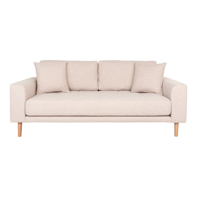 FRED-25-Sitzer-Sofa in sandfarbenem Stoff