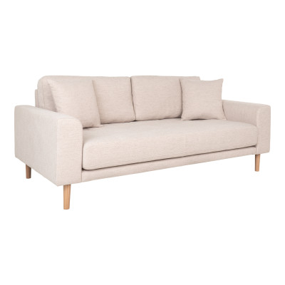 FRED-25-Sitzer-Sofa in sandfarbenem Stoff