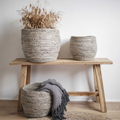 BART-Bank aus recyceltem natürlichem Teakholz 90 cm