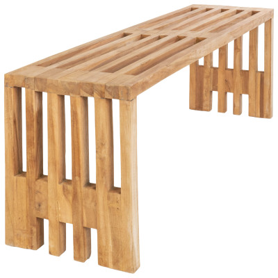 JUNI-Bank aus recyceltem Massivholz-Teakholz 140 cm