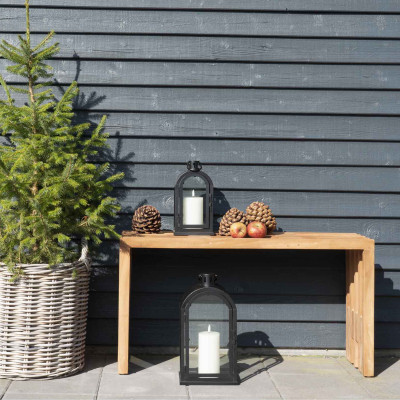 JUNI-Massive Bank aus recyceltem Teakholz 90 cm