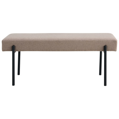 LONDON-Banc en tissu taupe100 cm