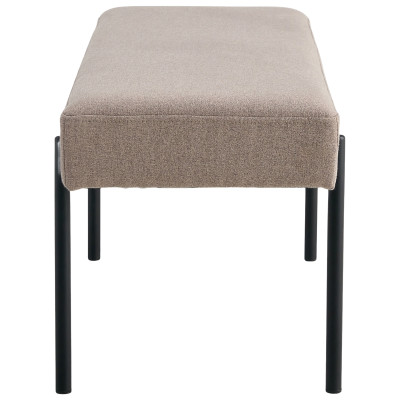 LONDON-Banc en tissu taupe100 cm