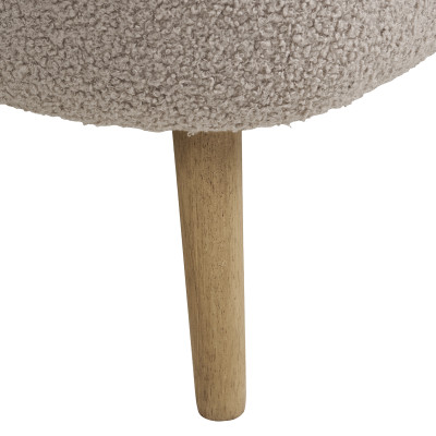 ARIN-Banco con almacenaje en tejido de bucle beige 95 cm