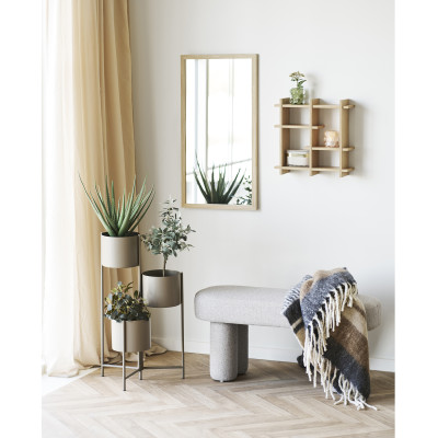 WEST-Sandfarbene Stoffbank 95 cm