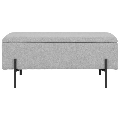 ASHFORD-Bank mit Stauraum in grauem Stoff 95 cm