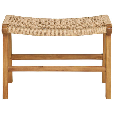 TIKY-Fußstütze aus Teakholz und Rattan