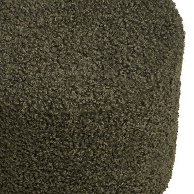 CRUZ-Pouf in tessuto verde ad anello ø34 cm
