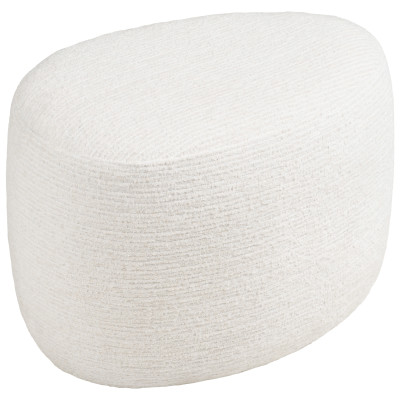 SVIT-Pouf in tessuto écru 55x40 cm