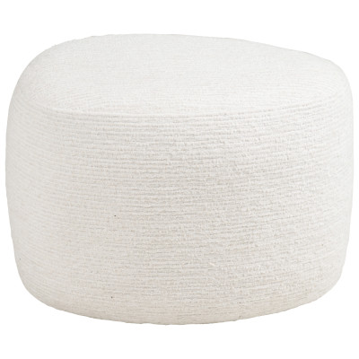 SVIT-Pouf en tissu ecru 55x40 cm