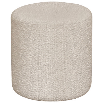 CRUZ-Puf de tela boucle beige ø34 cm
