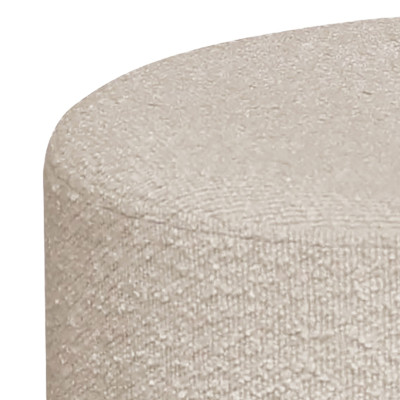 CRUZ-Puf de tela boucle beige ø34 cm