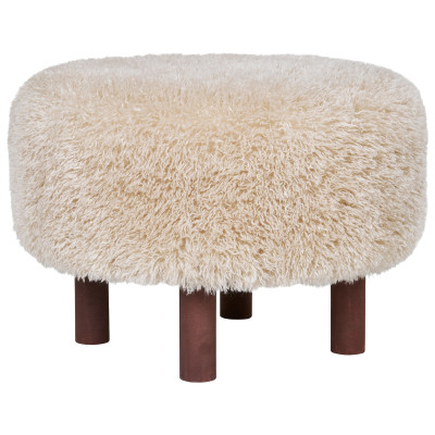 SCOT-Puf de tela de bucle beige ø50cm
