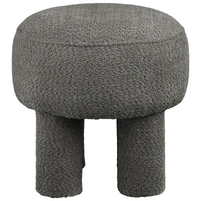 HERG-Pouf in tessuto ciniglia antracite ø43 cm