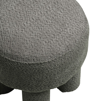 HERG-Pouf in tessuto ciniglia antracite ø43 cm