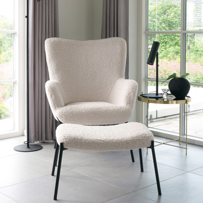 BORIS-Reposapiés de tejido boucle crudo