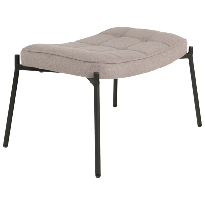 BORIS-Repose-pied en tissu bouclé taupe