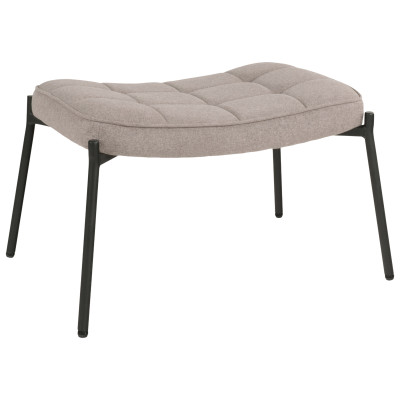 BORIS-Poggiapiedi in tessuto bouclé tortora