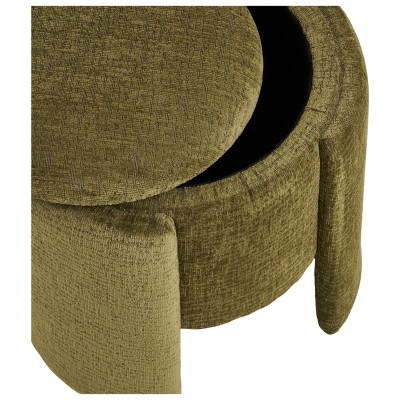 WATT- Pouf en tissu vert ø42 cm