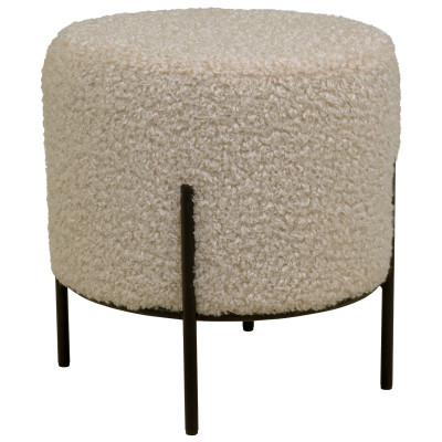 TED-Puf de tela bouclé color topo ø355 cm