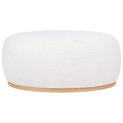 HABY-Pouf en tissu bouclé ecru 54,5x88,5 cm