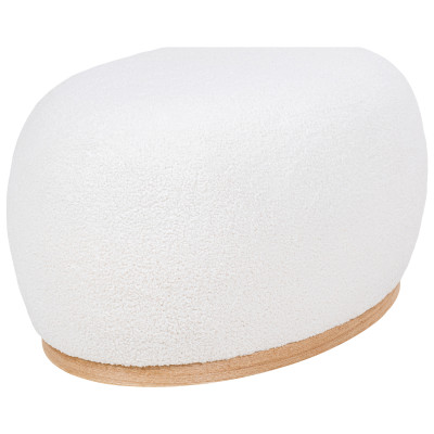HABY-Pouf en tissu bouclé ecru 54,5x88,5 cm