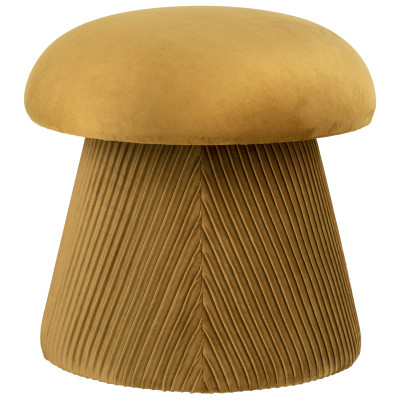 ETNA-Pouf en velours ocre ø41 cm