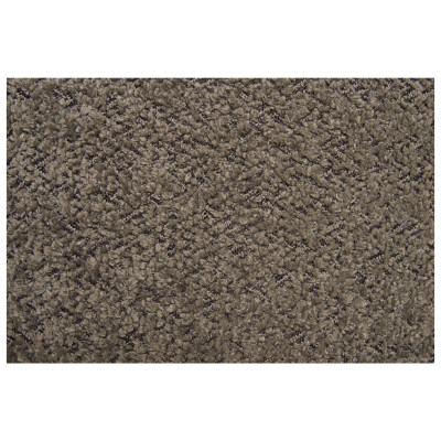 BOJO-Pouf mit Stauraum aus braunem Bouclé-Stoff und Holz ø45 cm