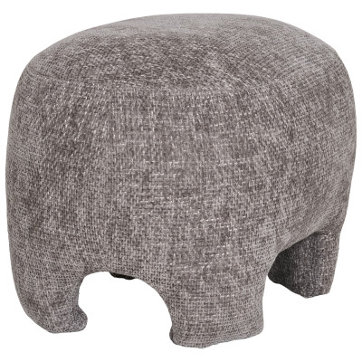 MOSS-Repose-pied en tissu chenillé gris