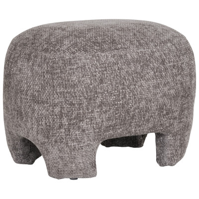 MOSS-Repose-pied en tissu chenillé gris