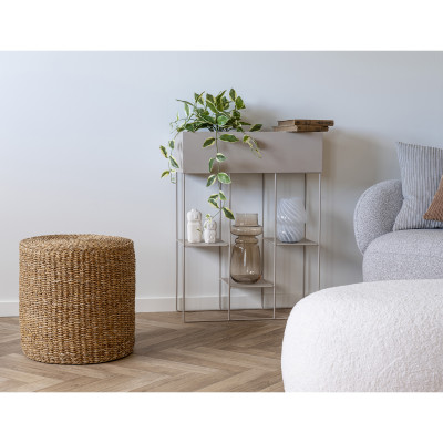 BANANA-Pouf en jonc de mer naturel ø40cm