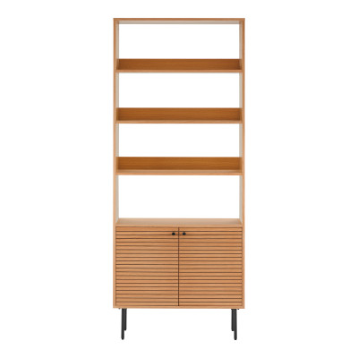 LOGIA-Libreria 2 ante in rovere naturale 80x200 cm