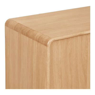 BONA-Buffet haut 4 portes vintage chêne naturel 100x140 cm