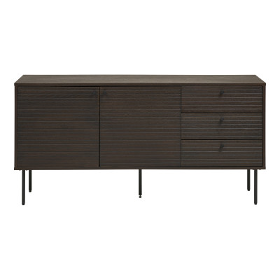 LOGIA-Credenza in rovere fumé 150 cm con cassetti a destra