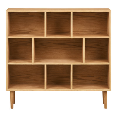 BENK-Bücherregal mit 9 Fächern Eiche natur 112 x 1045 cm