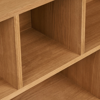 BENK- Bibliothèque 9 cases, chêne naturel 112x104,5 cm